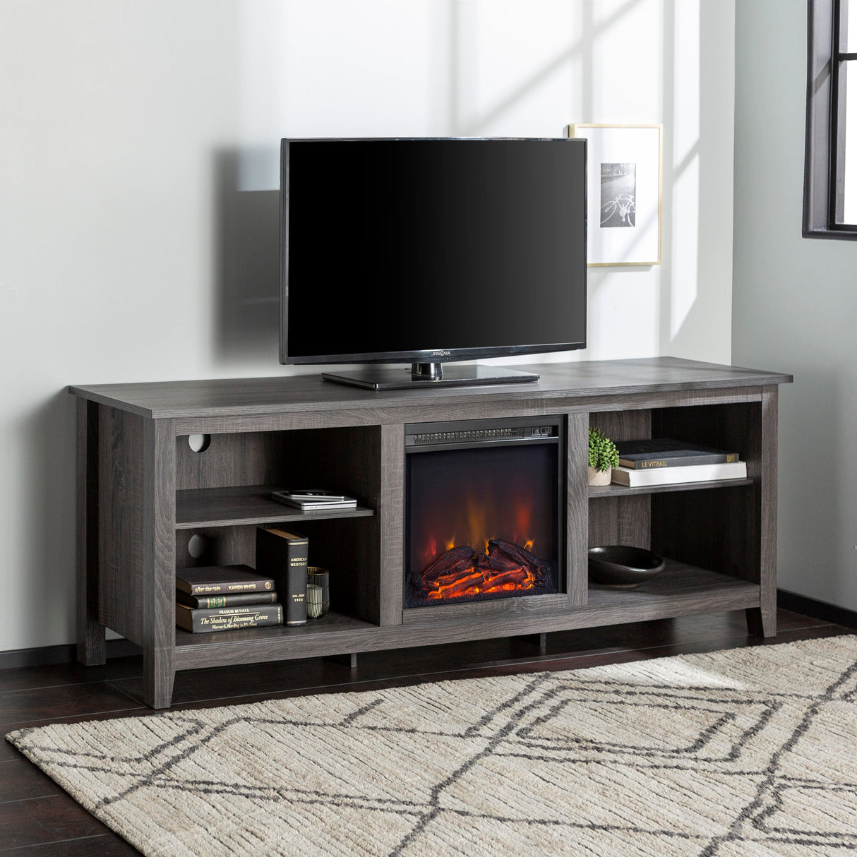 Essential Fireplace TV Stand-Fireplace-Parc Decor