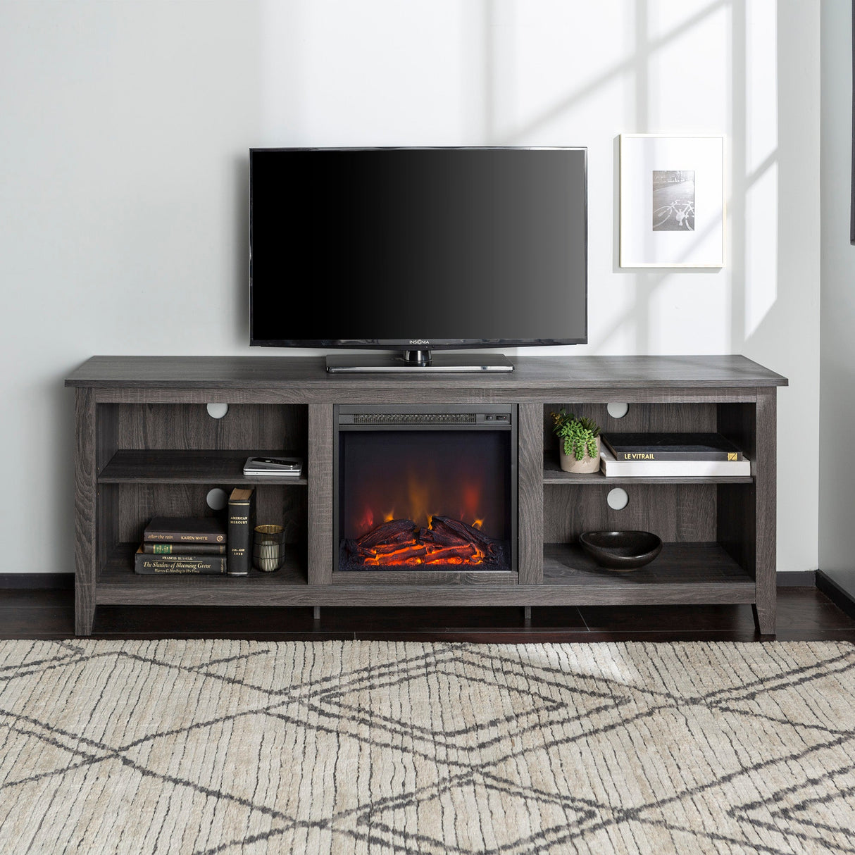 Essential Fireplace TV Stand-Fireplace-Parc Decor