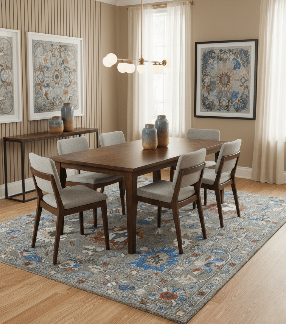 Eve Custom Made Traditional Gray Oushak Hand Tufted wool rug