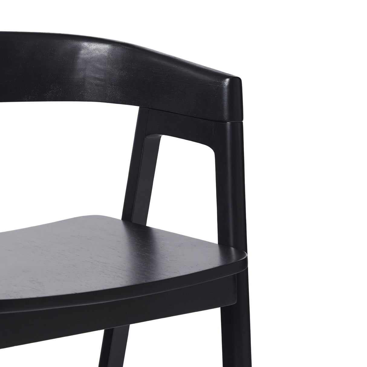 Ezra Modern Solid Wood Rounded Back Single Counter Stool-Dining / Kitchen-Parc Decor