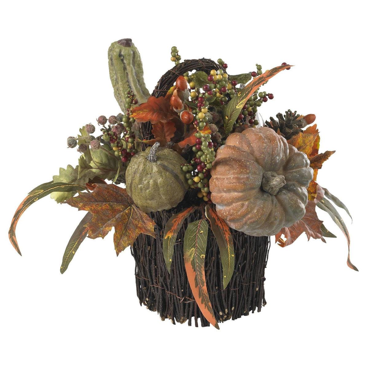 Fall Pumpkin & Berry Table Arrangement-Arrangement-Parc Decor