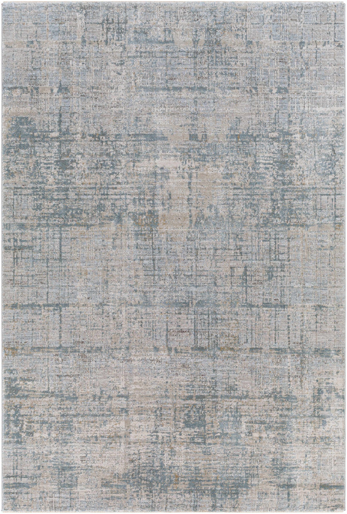 Fallin Gray Abstract Striped Luxe Rug-Rugs-Parc Decor