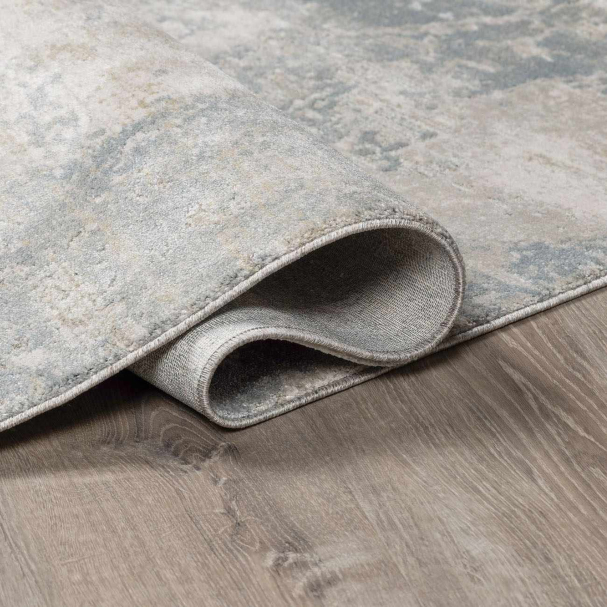 Fallin Gray Abstract Striped Luxe Rug-Rugs-Parc Decor