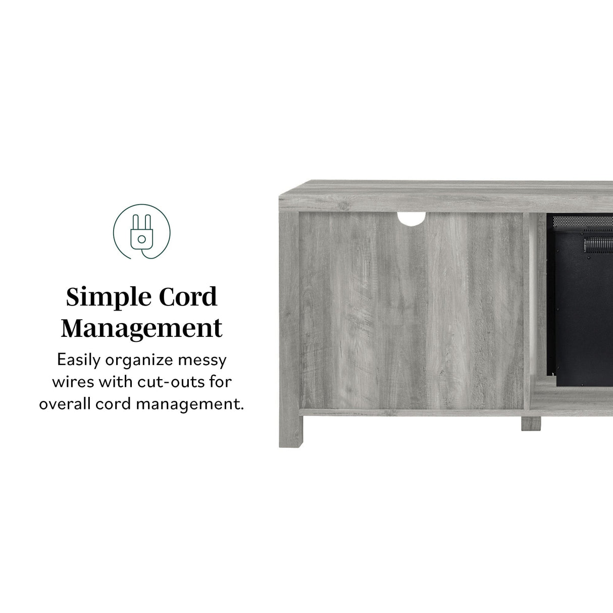 Farmhouse Abilene 70" Rustic Fireplace TV Stand-Fireplace-Parc Decor