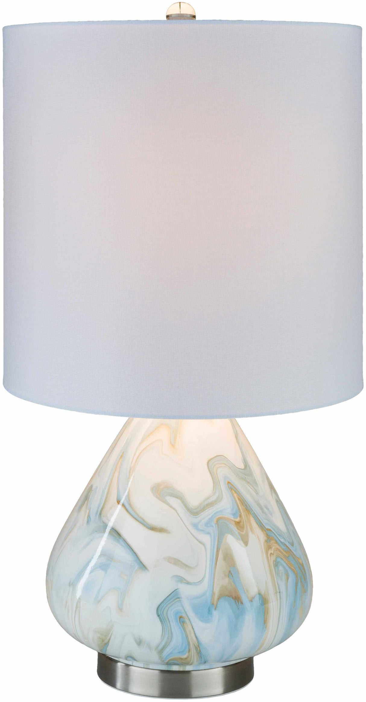 Farnborough Marble Ceramic Table Lamp-Lighting-Parc Decor