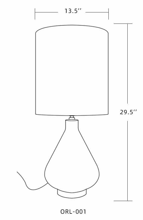 Farnborough Marble Ceramic Table Lamp-Lighting-Parc Decor