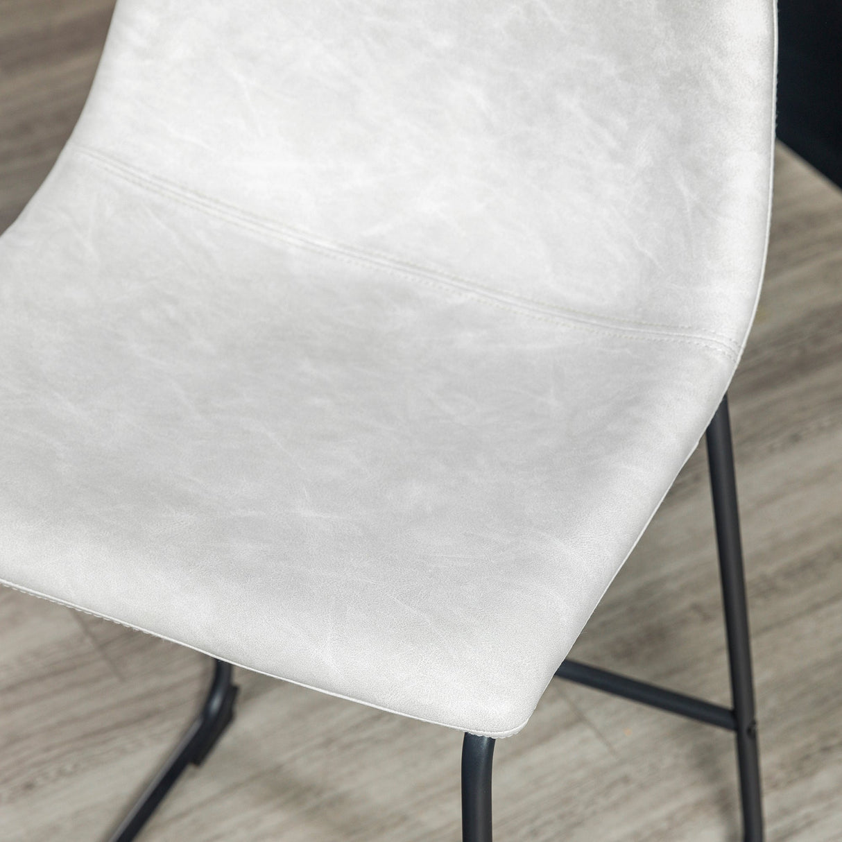 Faux Leather Counter Stools Set of 2-Dining / Kitchen-Parc Decor