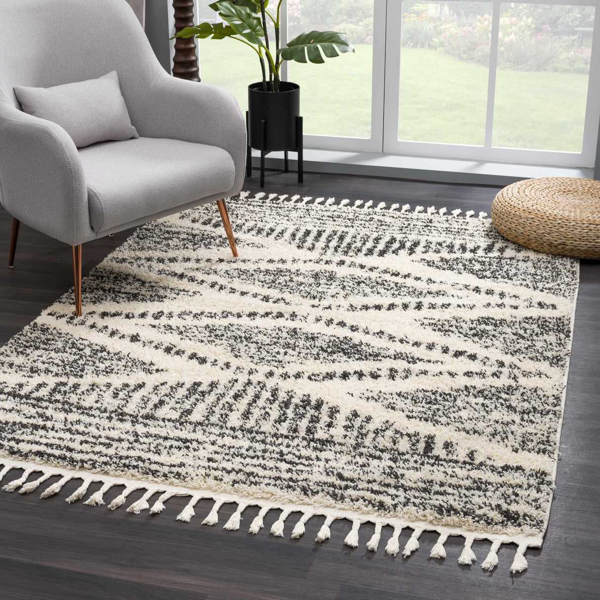 Fishhook Berber Shag Rug-Rugs-Parc Decor