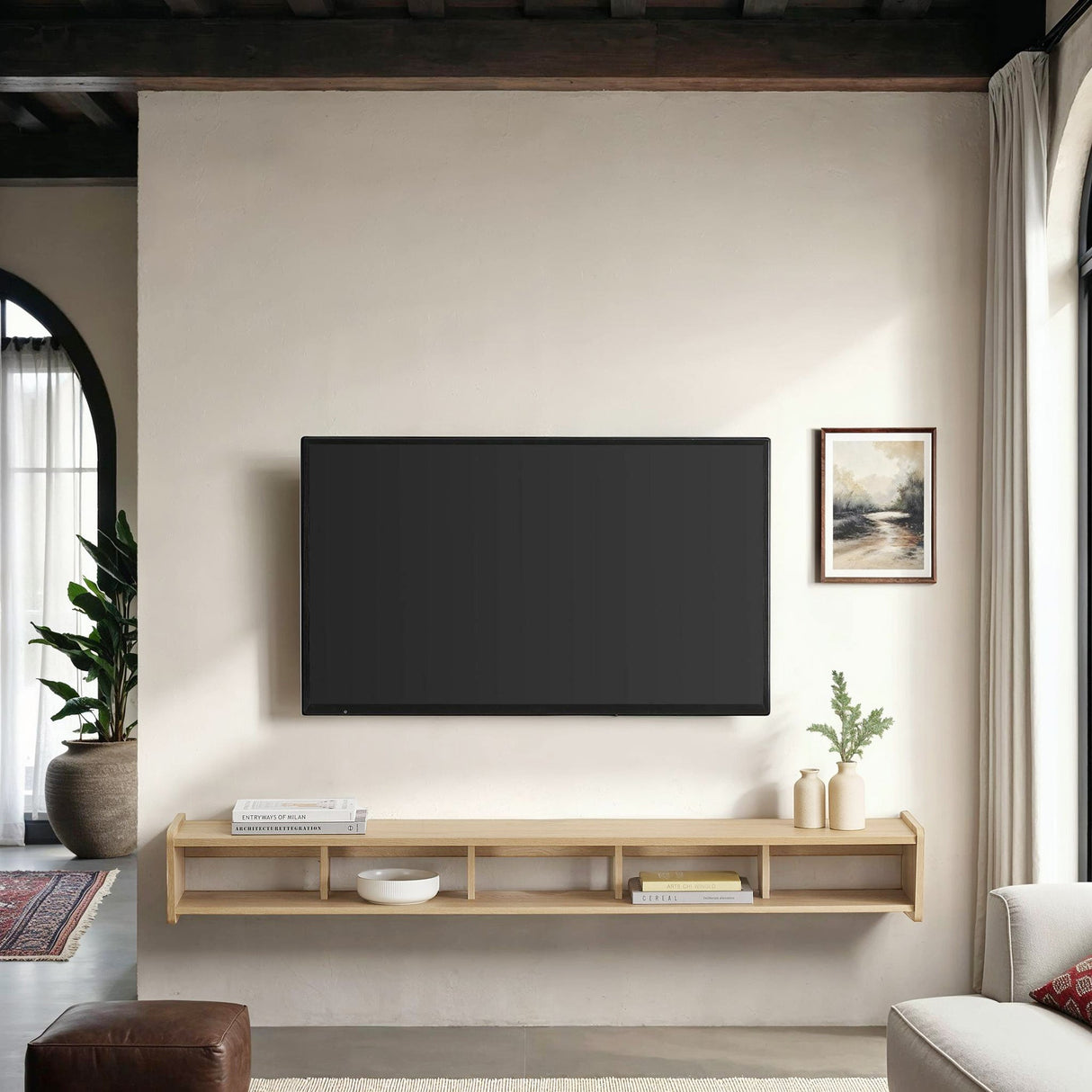 Floating Minimalist TV Stand-Entertainment-Parc Decor