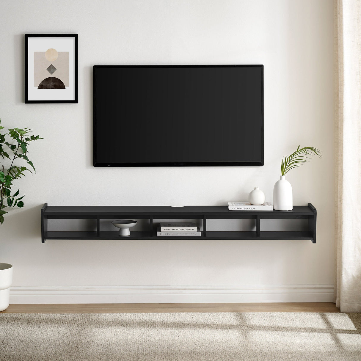 Floating Minimalist TV Stand-Entertainment-Parc Decor