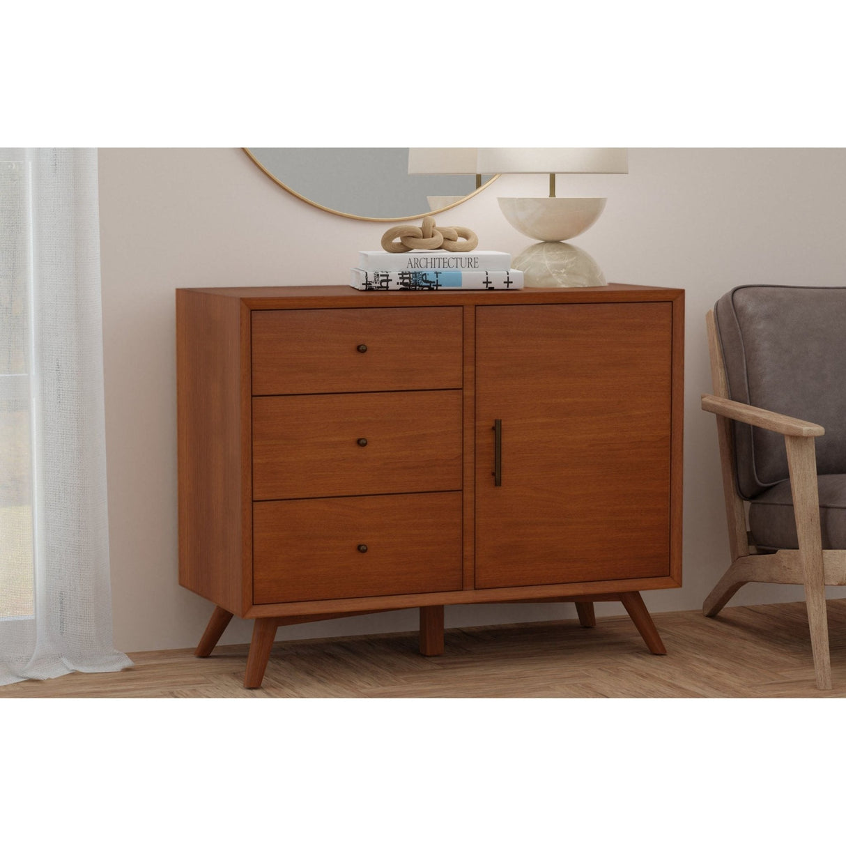 Flynn Accent Cabinet, Chestnut-Accent Chests-Parc Decor