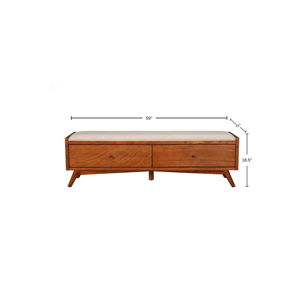 Flynn Bench, Chestnut-Benches-Parc Decor