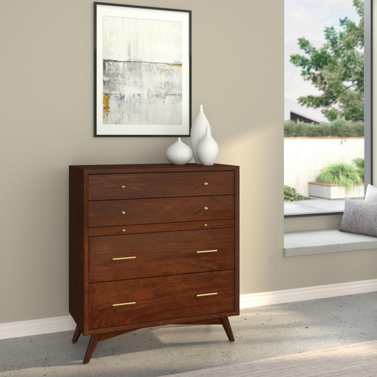 Flynn Chest, Walnut-Dresser & Chest-Parc Decor