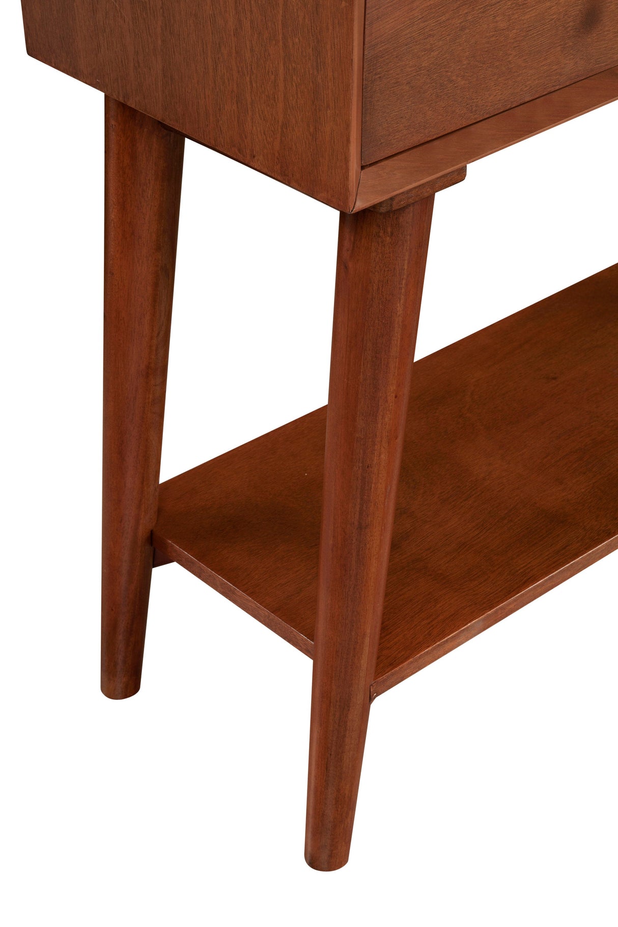 Flynn Console Table, Chestnut-Sofa Table-Parc Decor