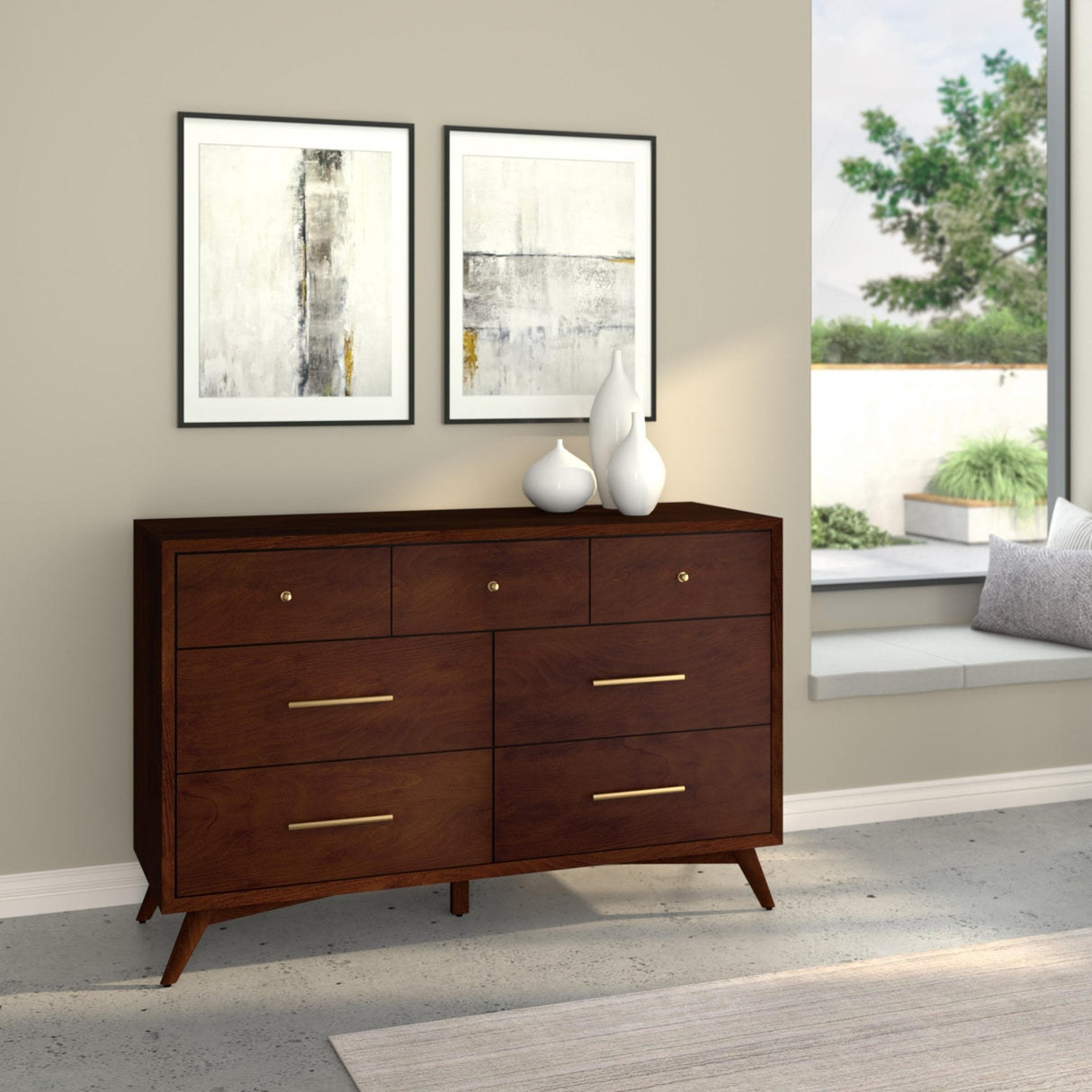 Flynn Dresser, Walnut-Dresser & Chest-Parc Decor