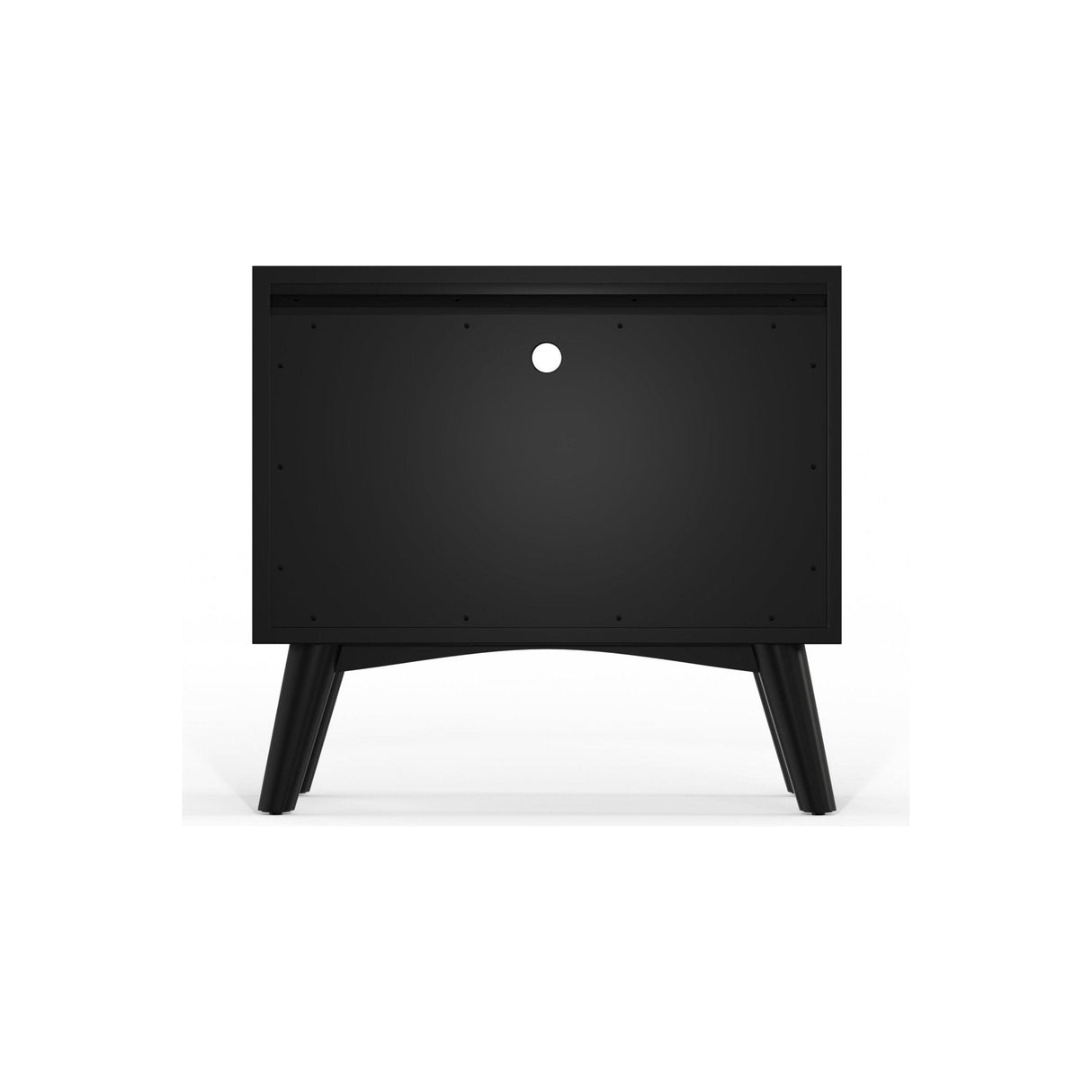 Flynn Large Nightstand, Black-Nightstands-Parc Decor