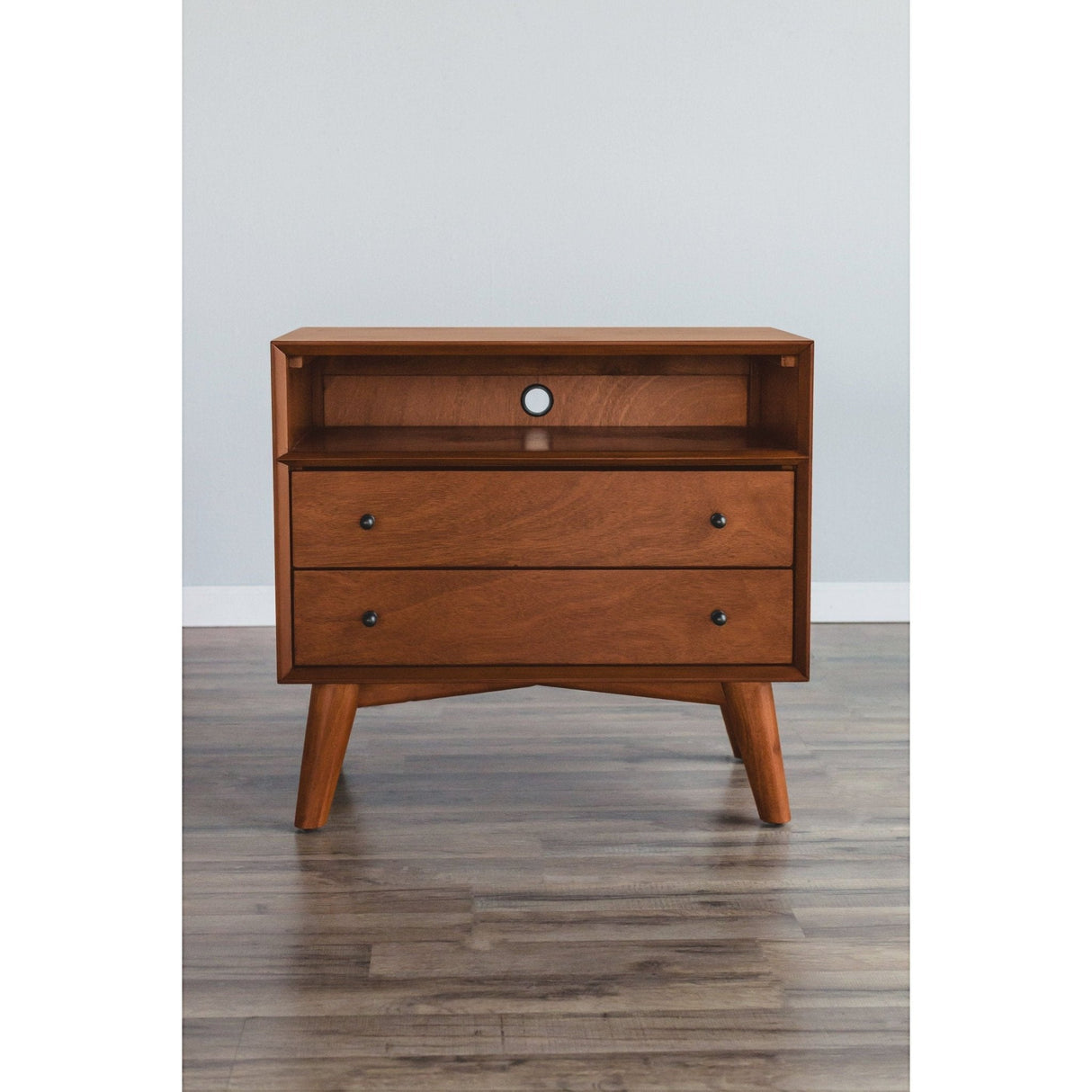 Flynn Large Nightstand, Chestnut-Nightstands-Parc Decor