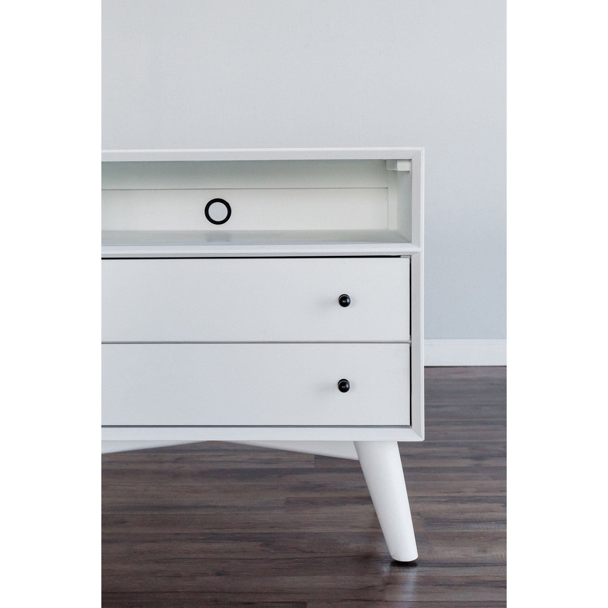 Flynn Large Nightstand, White-Nightstands-Parc Decor