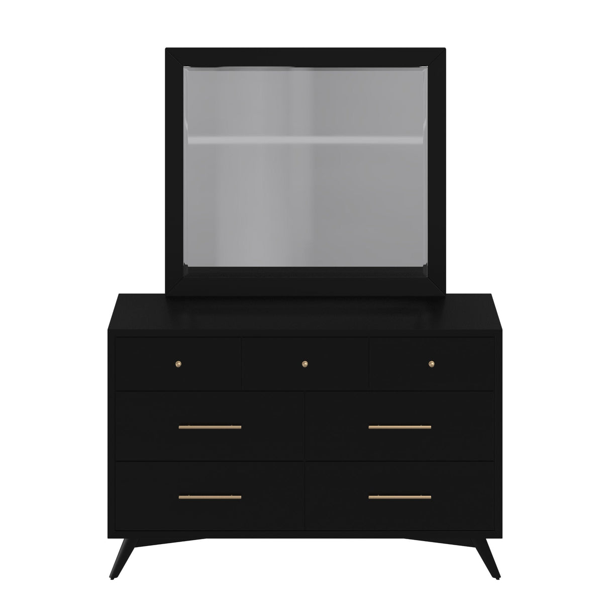 Flynn Mirror, Black-Dresser Mirror-Parc Decor