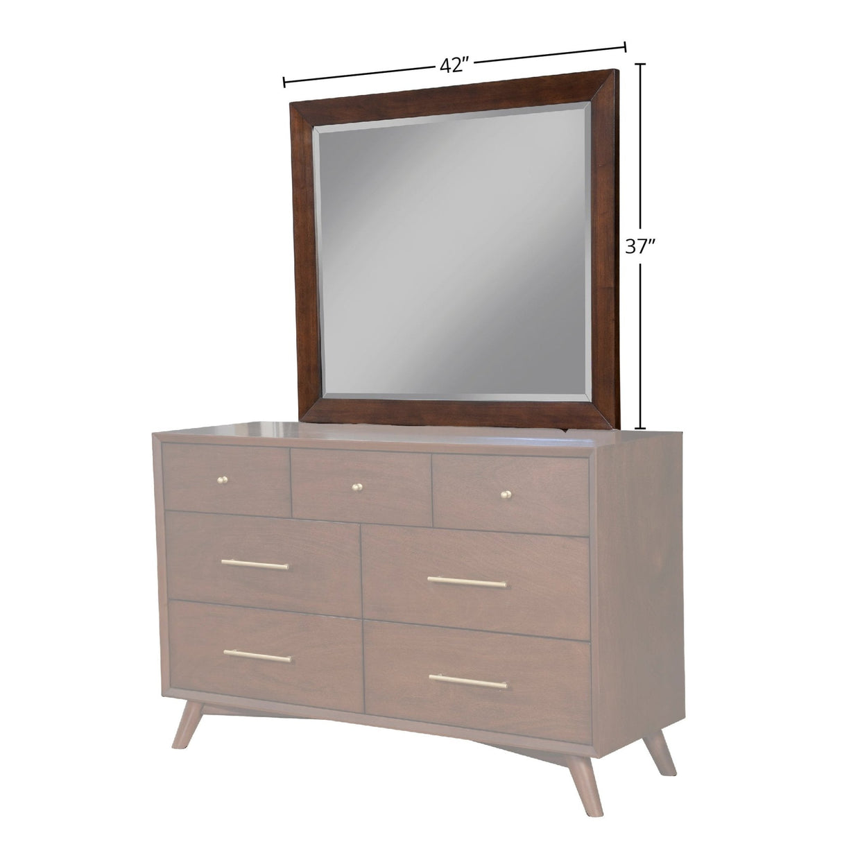 Flynn Mirror, Walnut-Dresser Mirror-Parc Decor