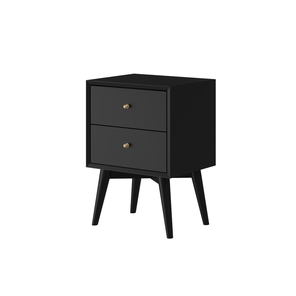 Flynn Nightstand, Black-Nightstands-Parc Decor