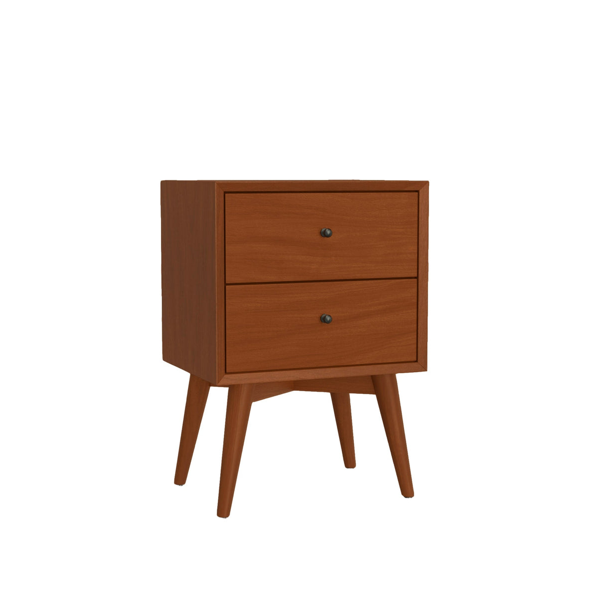Flynn Nightstand, Chestnut-Nightstands-Parc Decor