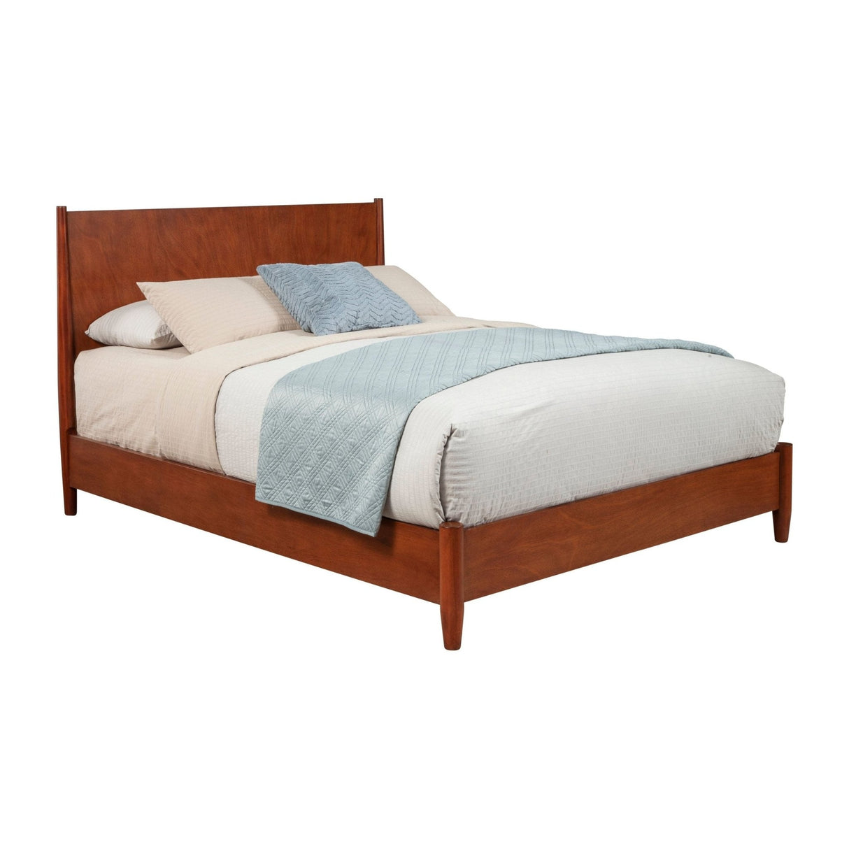 Flynn Platform Bed, Chestnut-Beds-Parc Decor