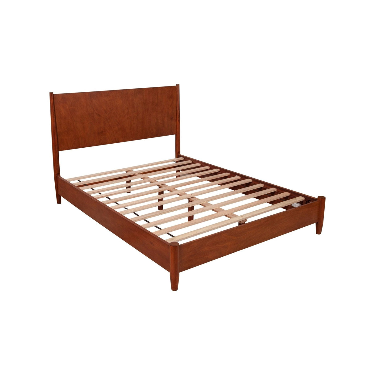 Flynn Platform Bed, Chestnut-Beds-Parc Decor