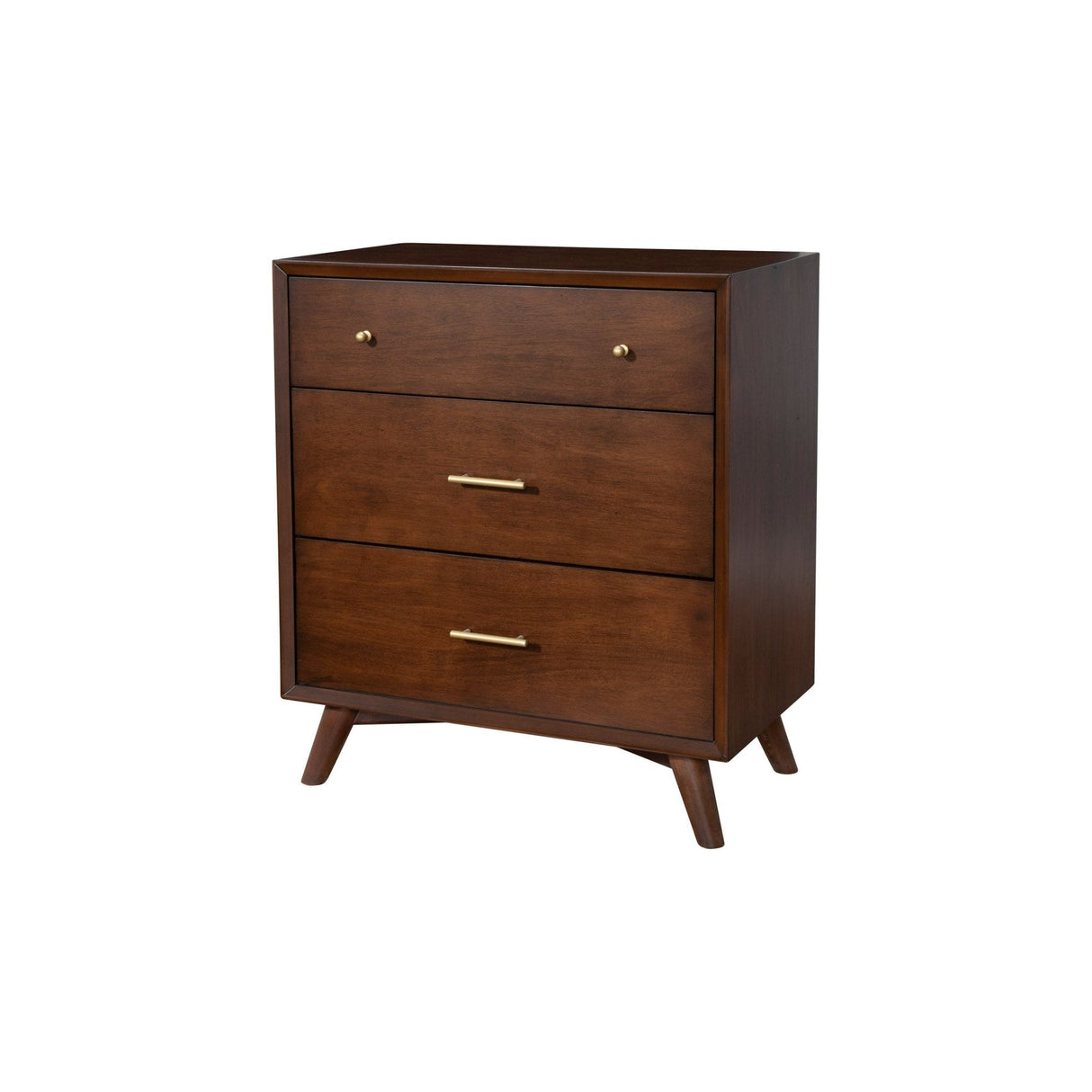 Flynn Small Chest, Walnut-Accent Chests-Parc Decor