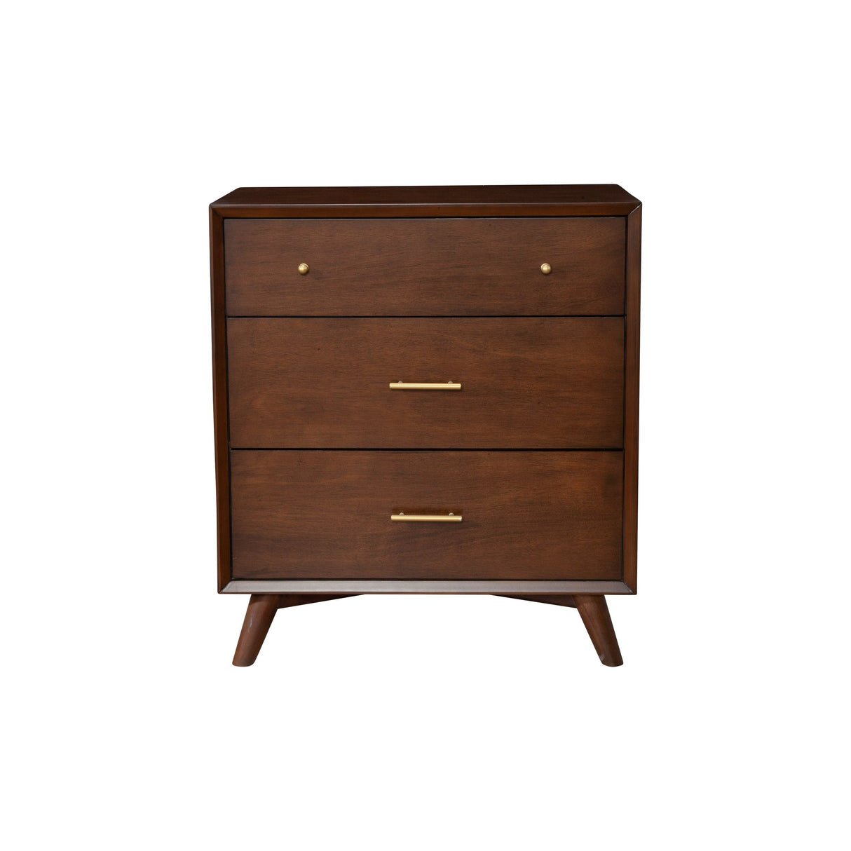 Flynn Small Chest, Walnut-Accent Chests-Parc Decor
