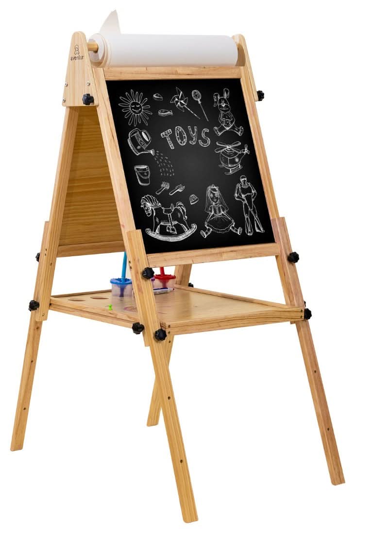 Foldable Kids Easel – 3 Adjustable Heights, Art Station for Drawing & Painting-Indoor-Parc Decor