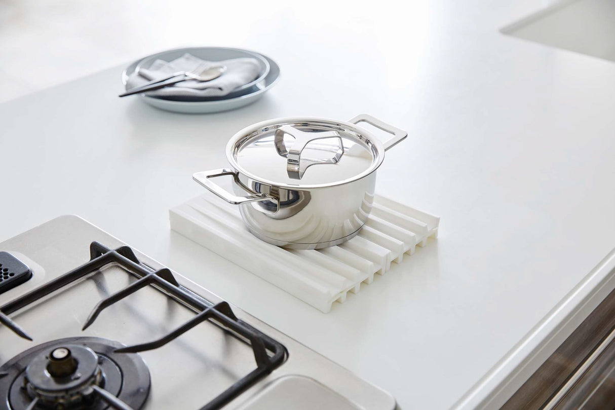 Folding Dish Drainer Mat & Trivet - Silicone-Drainer Tray-Parc Decor