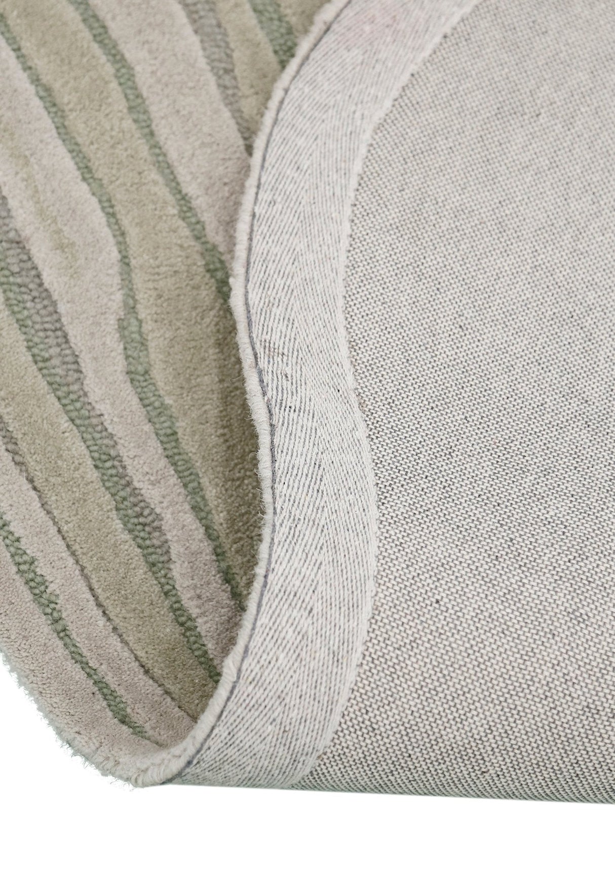 Fossil Modern Style Ivory Hand Tufted 5x7 Wool Rug