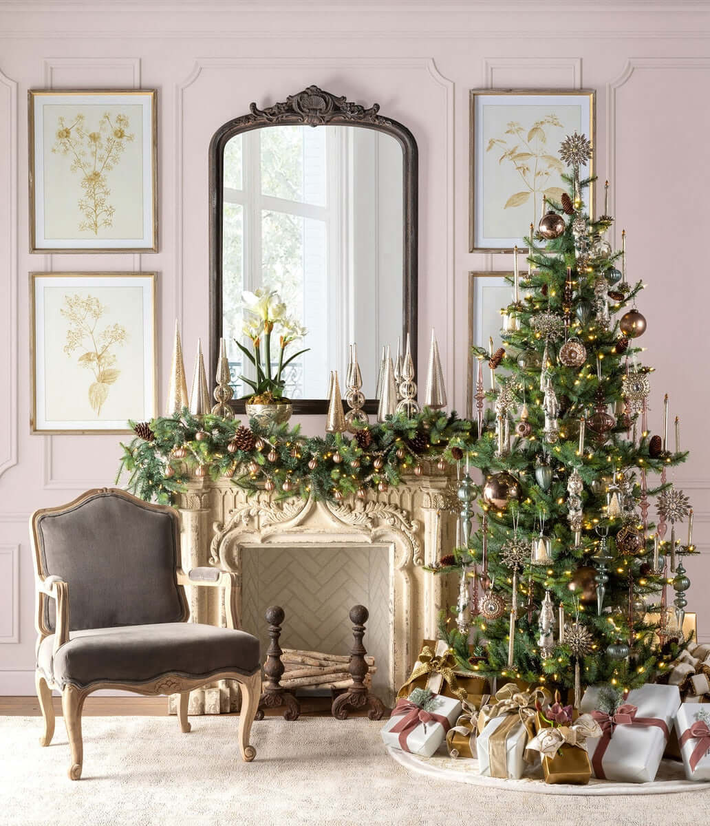 French Country Velvet Armchair with Carved Wood Frame-Chair-Parc Decor