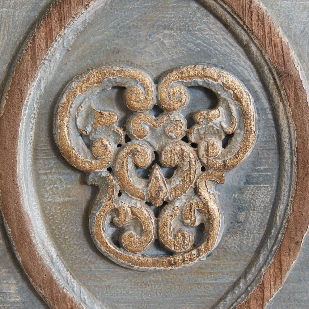 French Provincial Wall Shelf with Hooks-Storage-Parc Decor