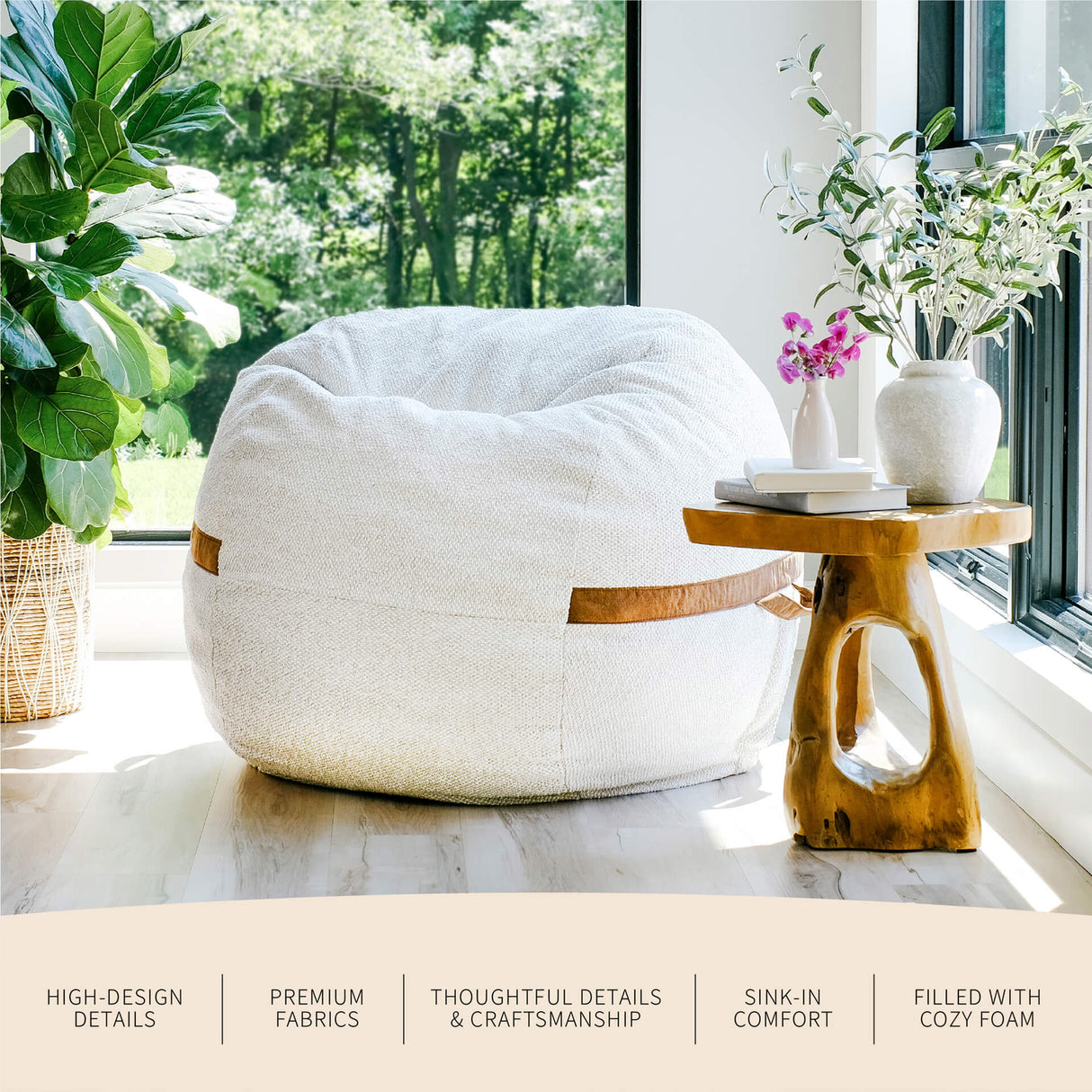 Fuf® 4Ft Foam Bean Bag