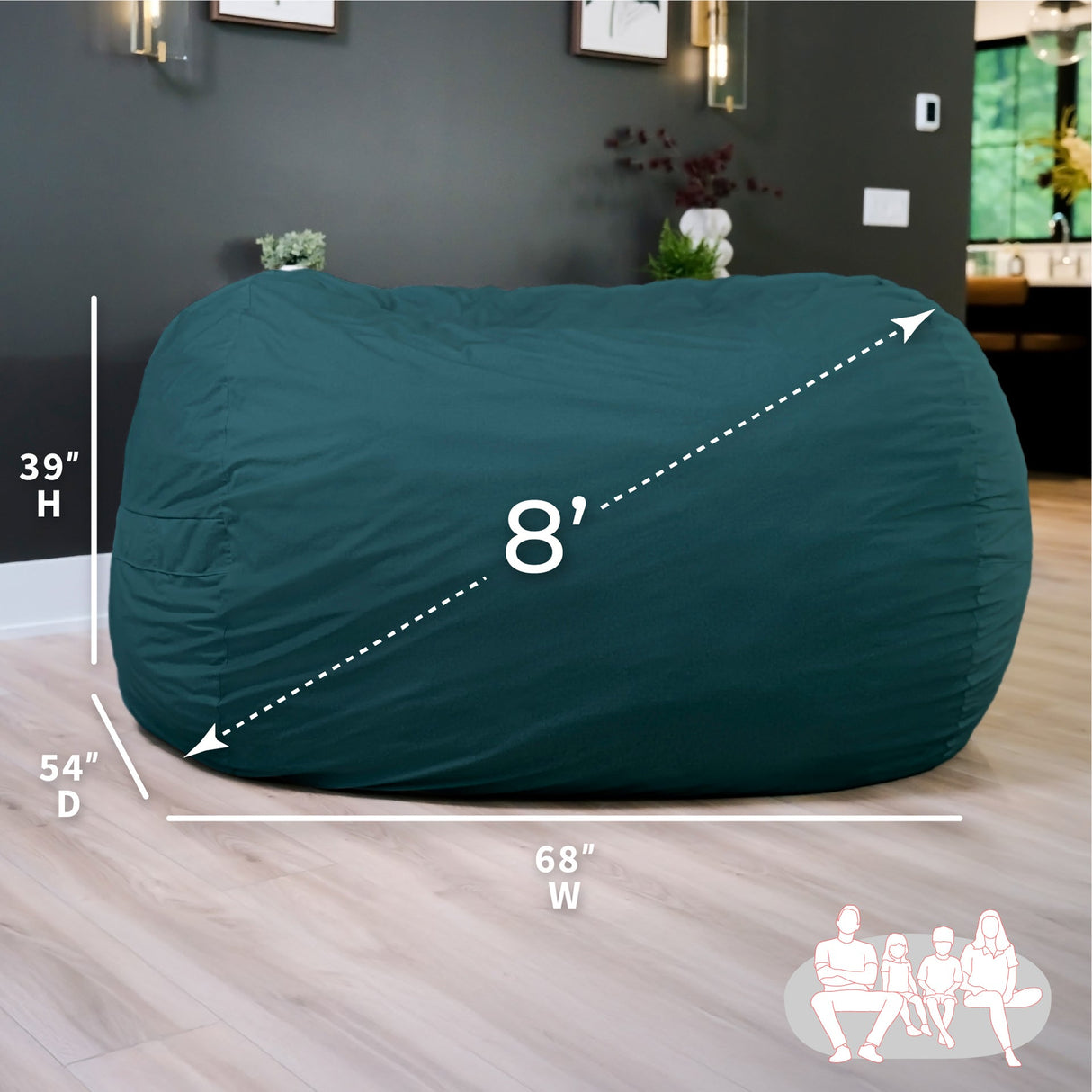 Fuf® 8Ft Giant Bean Bag