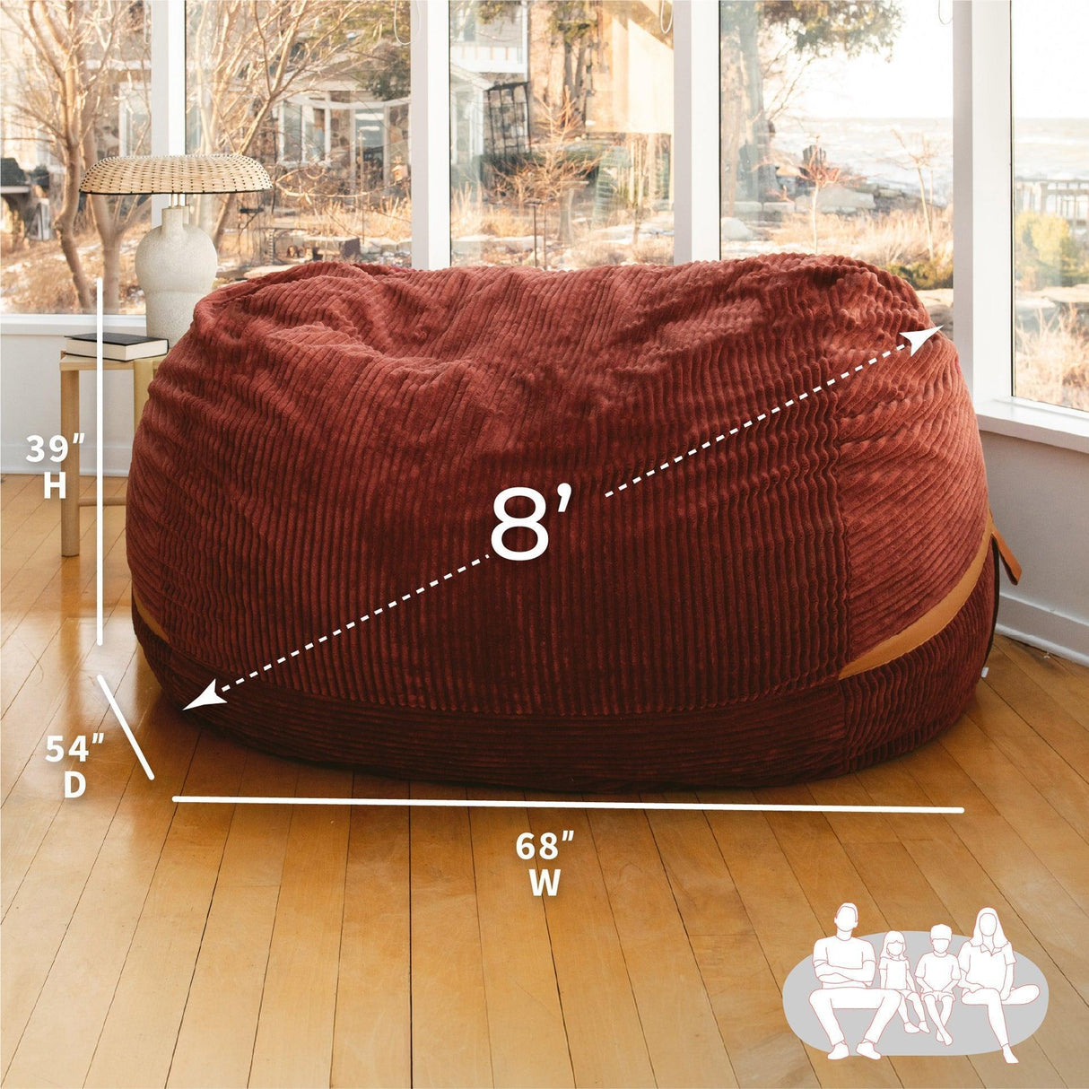 Fuf® 8Ft Giant Bean Bag