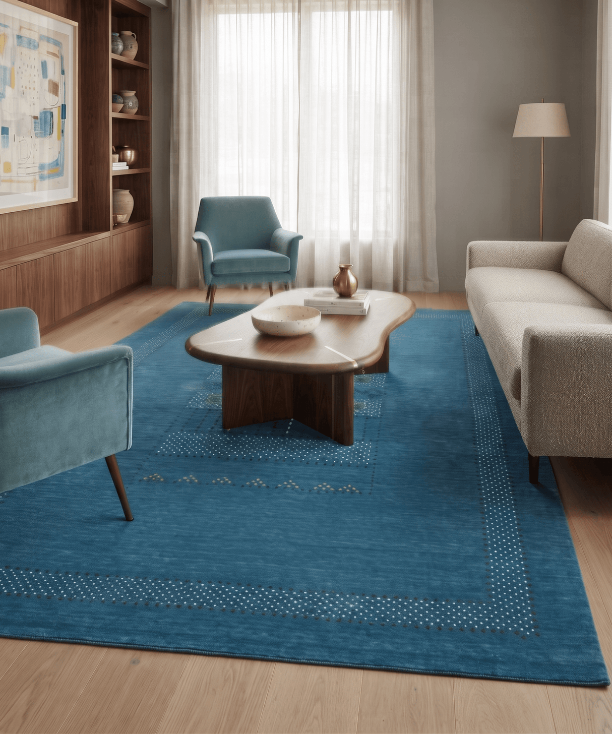 Gabbeh Design Hand Loomed Wool Area Rug