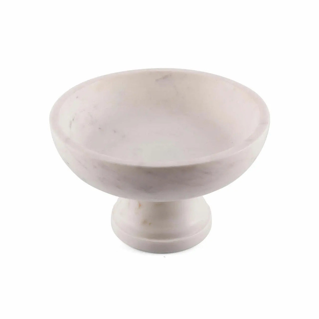 Gala Natural Marble Pedestal Bowl-marble fruit bowl-Parc Decor