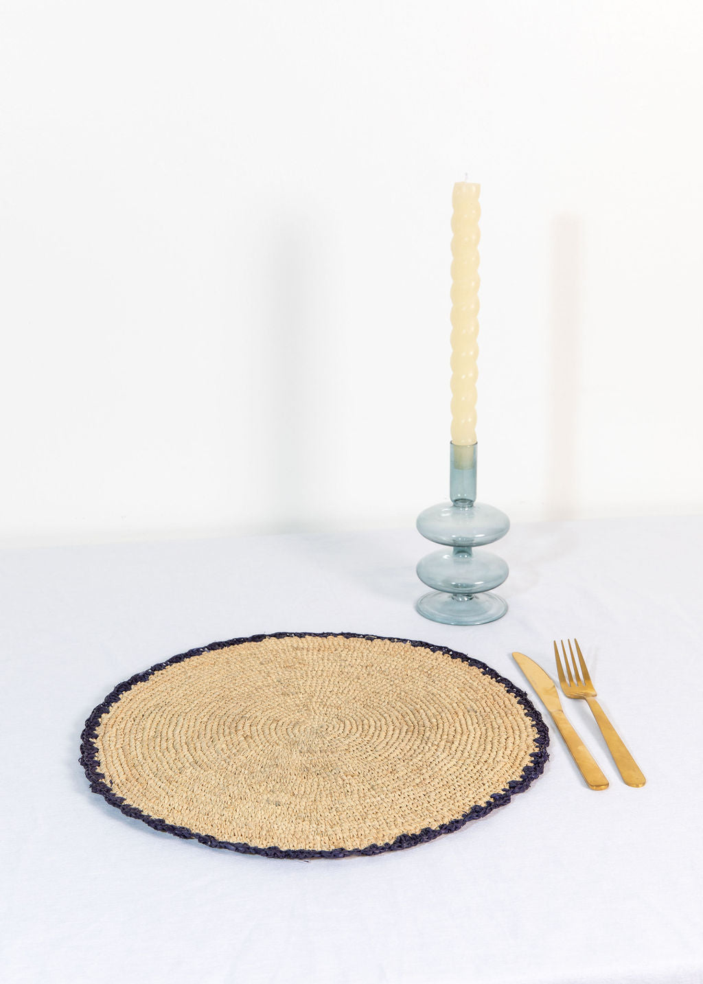Garden Party Pinwheel Raffia Placemat, Set of 2, 4 and 6-table top-Parc Decor