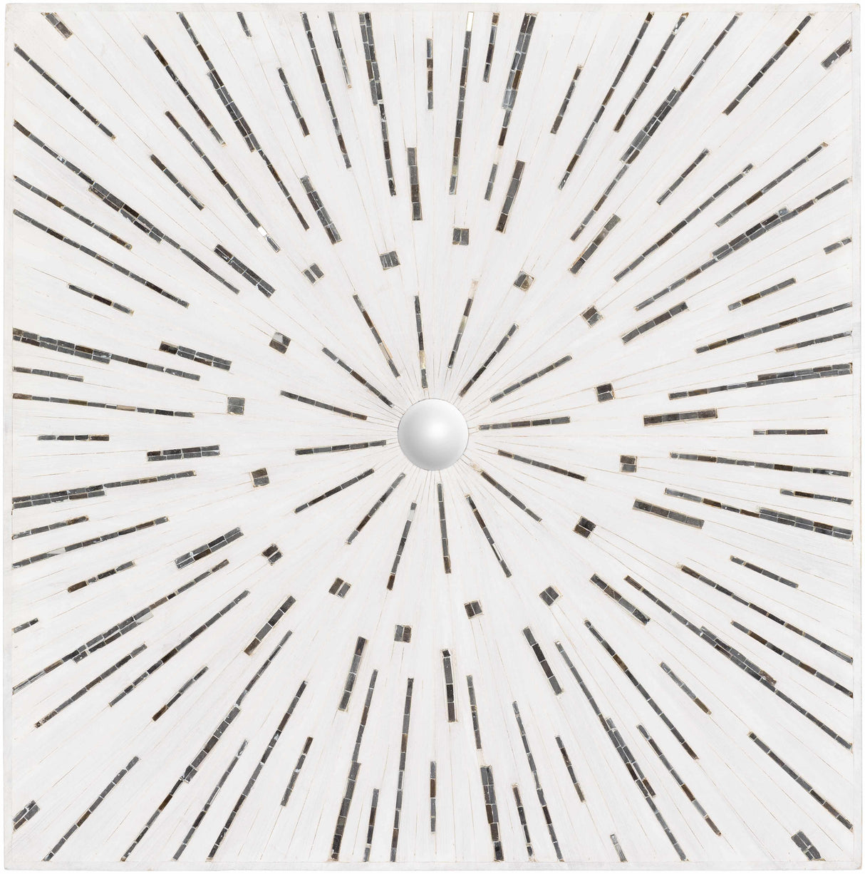 Garnet White Mosaic Starburst Wall Art-Decor-Parc Decor