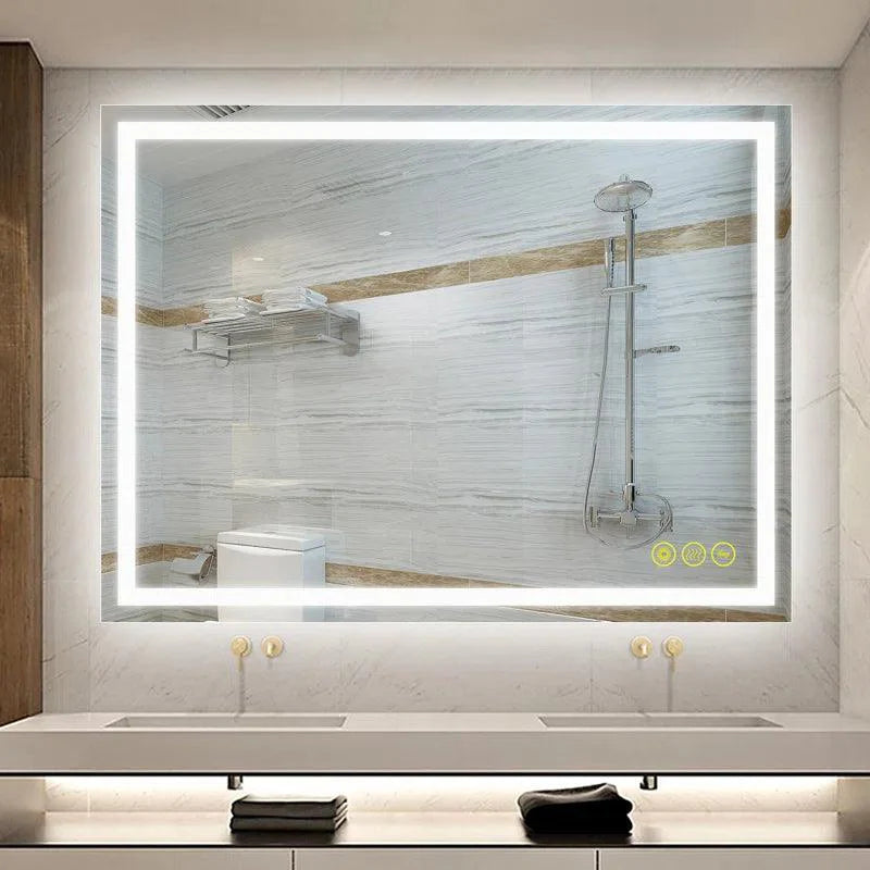 GlareGuard Anti-Fog Bathroom Led Mirror Backlit Illuminated Mirror Touch Switch Dimmable-镜子-Parc Decor