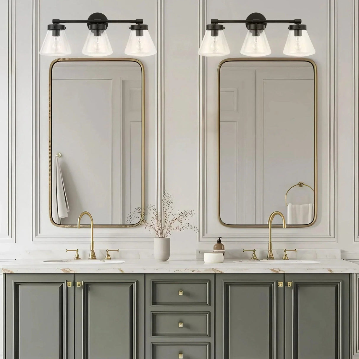 Gleam Modern 3-Light Dimmable Vanity Light