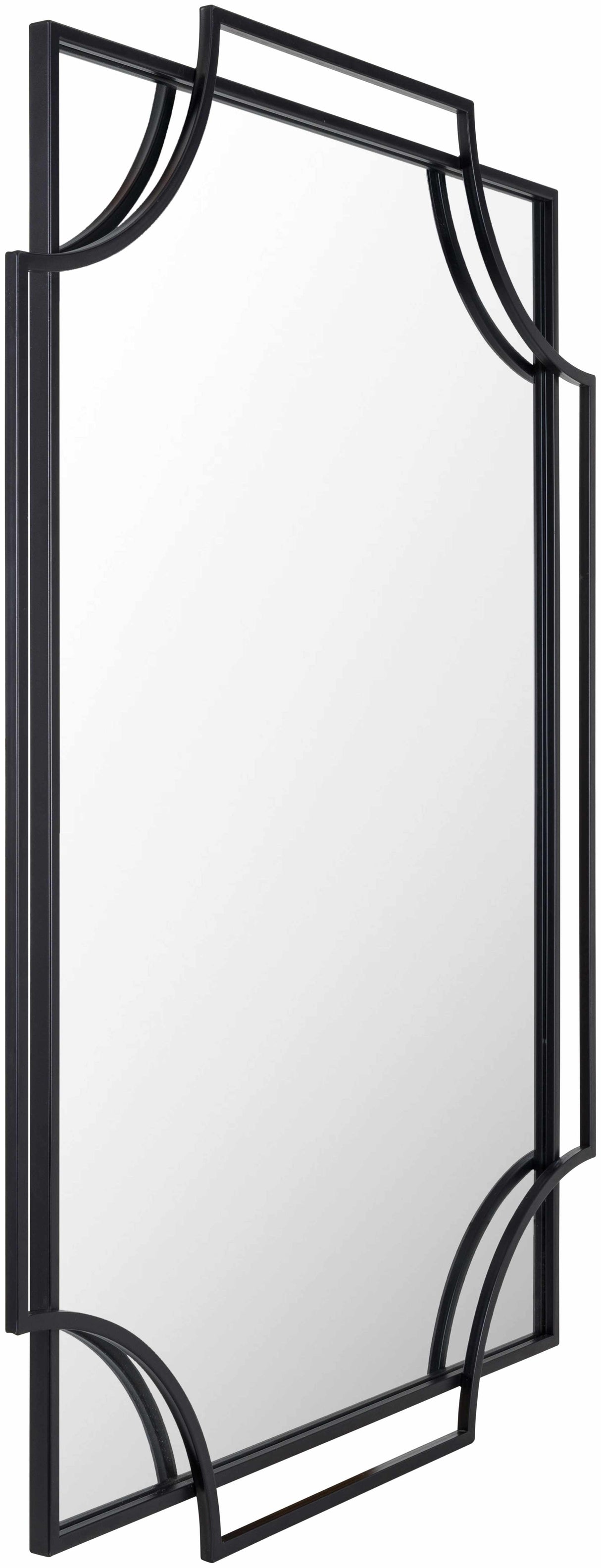 Golasecca Black Frame Mirror-Mirrors-Parc Decor