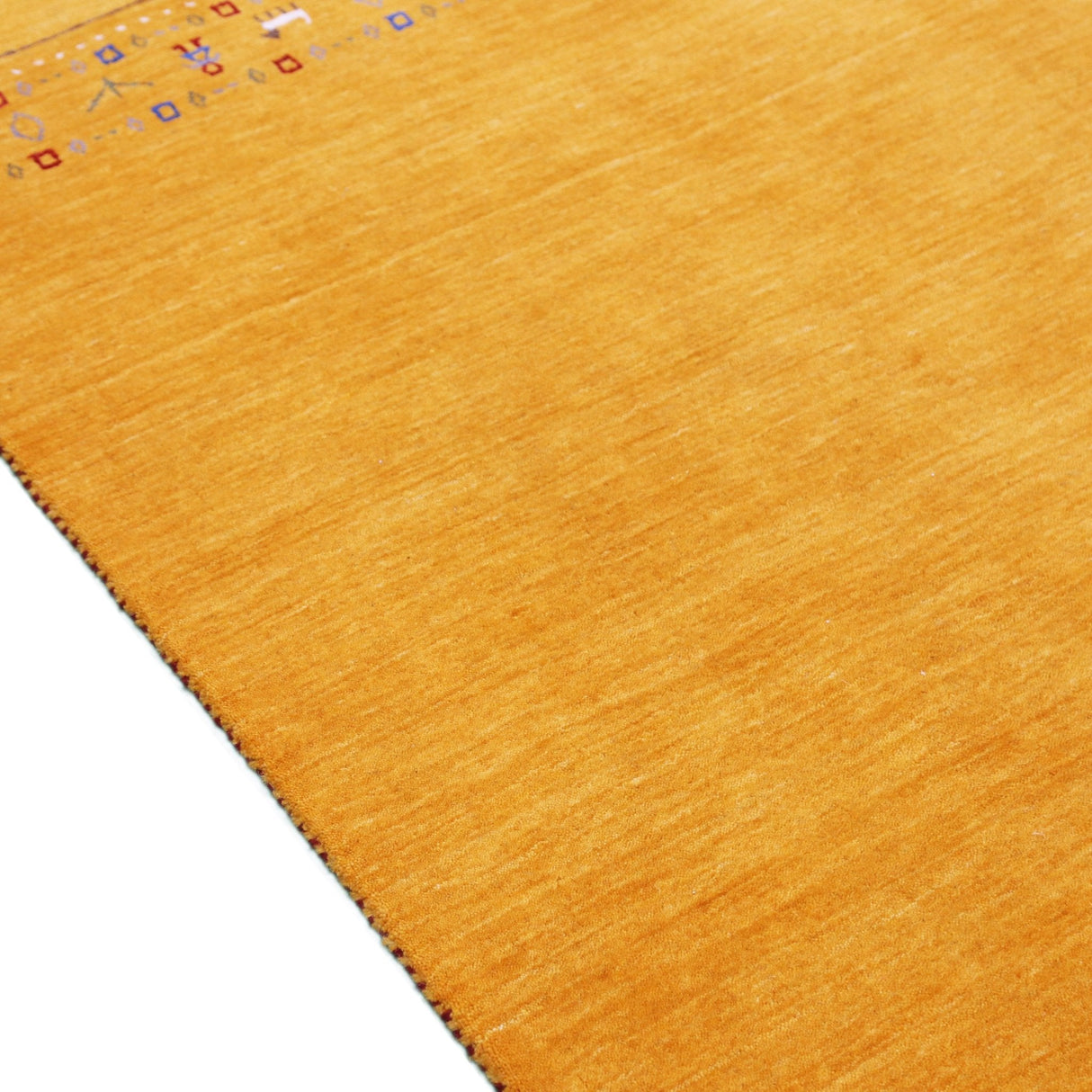 Gold And Blue Modern Design Hand Loomed Wool Area Rug