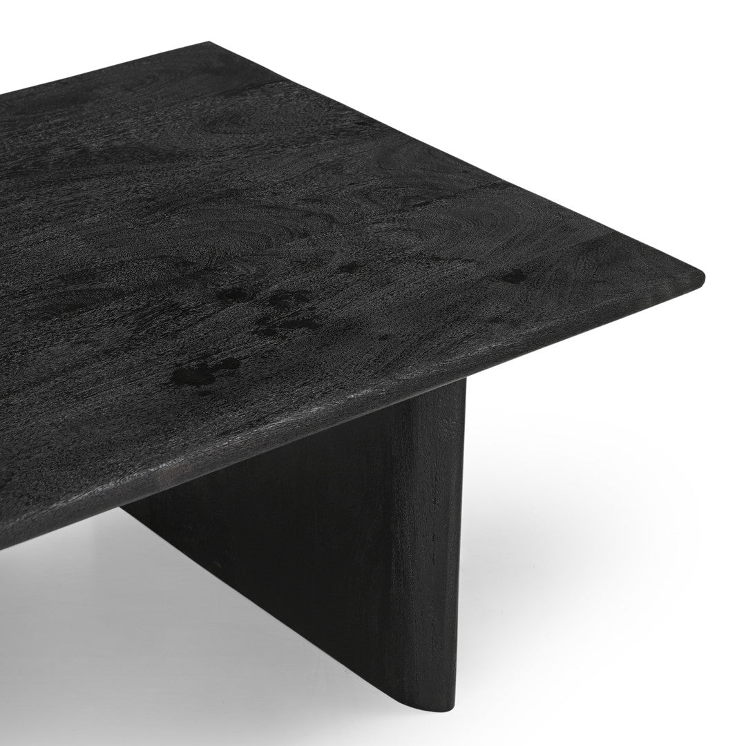 Grackle Solid Wood Coffee Table Black-coffee table-Parc Decor