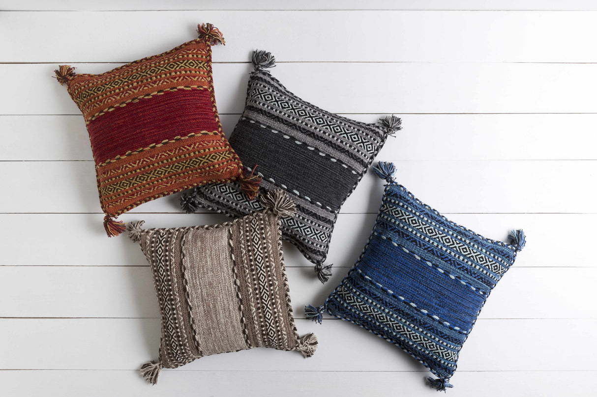 Grahamston Brown Geometric Pattern Throw Pillow-Throw Pillows-Parc Decor