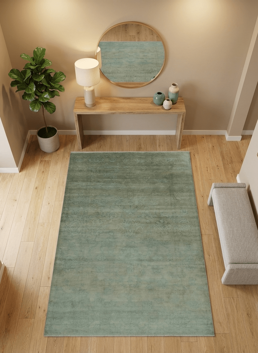 Gray And Beige Traditional Oushak Design 5.8x8.6 Hand Knotted Wool Area Rug
