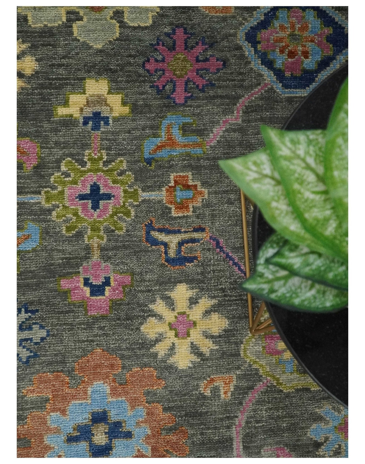 Gray and Pink 5x8, 6x9, 8x10, 9x12, 10x14 and 12x15 Wool Traditional Persian Silver Hand knotted Oushak Area Rug